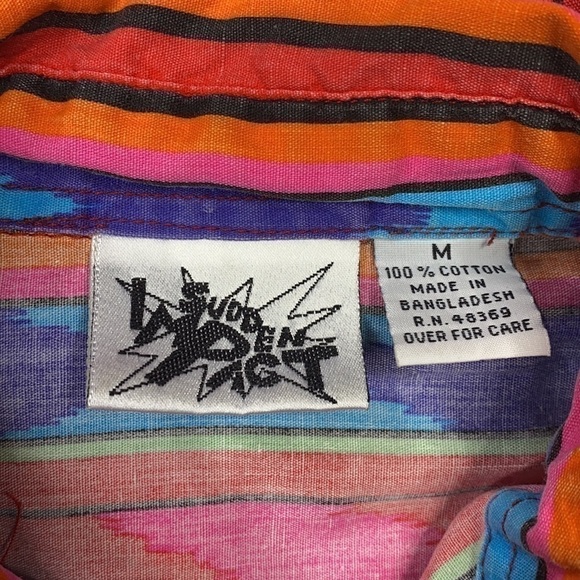 Vintage Sudden Impact Short Sleeve Button Up Shirt Size Medium - Picture 3 of 4